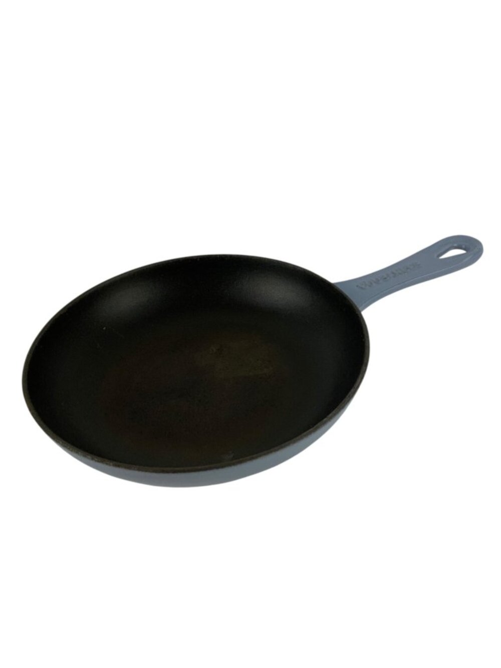 Cousances 8 in Enameled Cast Iron Skillet Frying Pan Pale Blue Durable Cookware